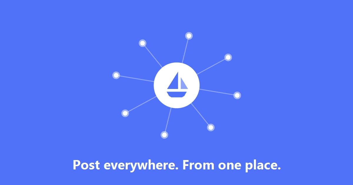 The Postlia sailboat mark at the center of a network of connected platform nodes